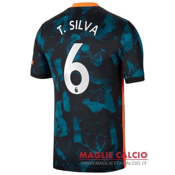 nuova maglietta chelsea 2021-2022 t. silva 6 terza